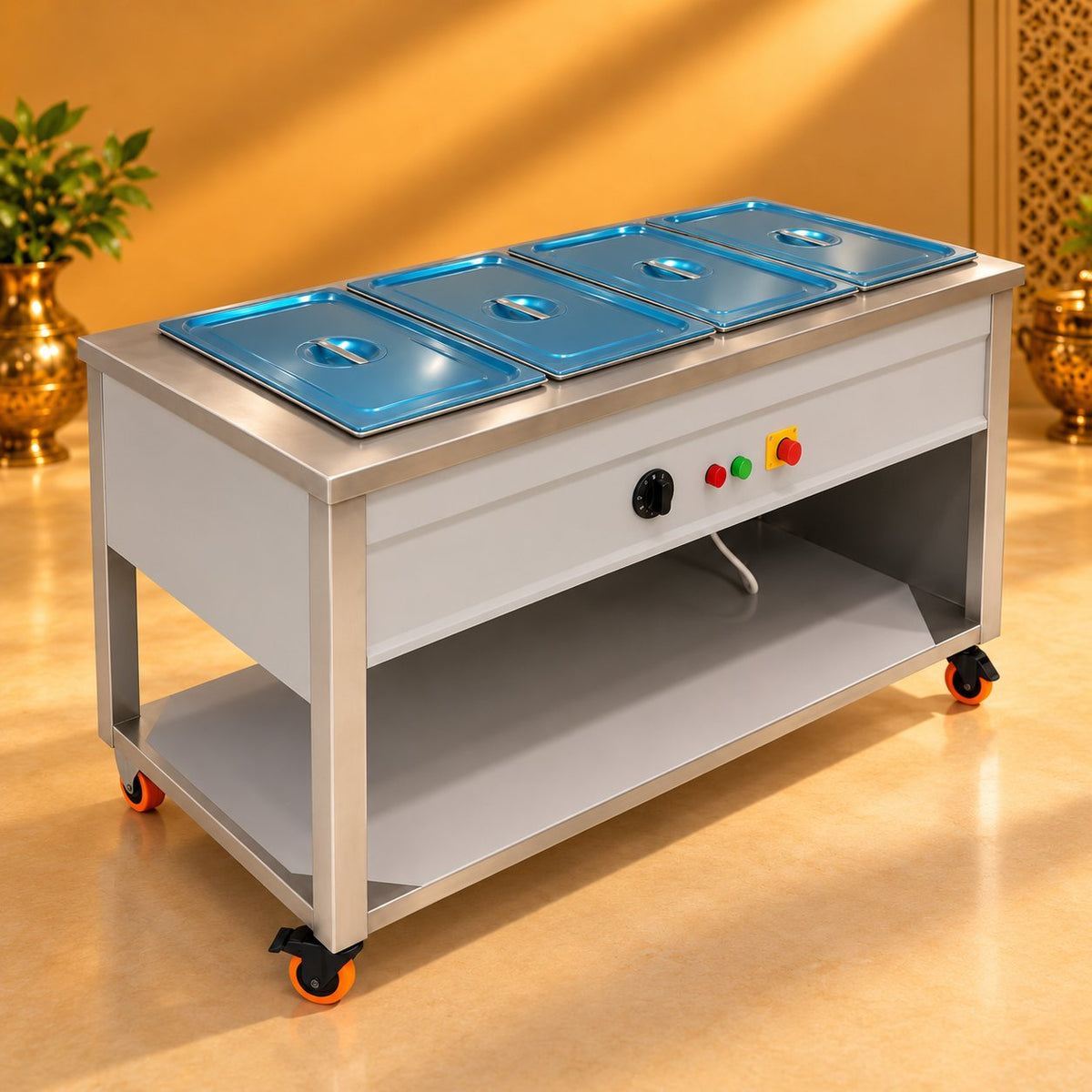 Gurubhai Equipments 4 GN Pan Bain Marie (1/1 Pans) – Hero View
