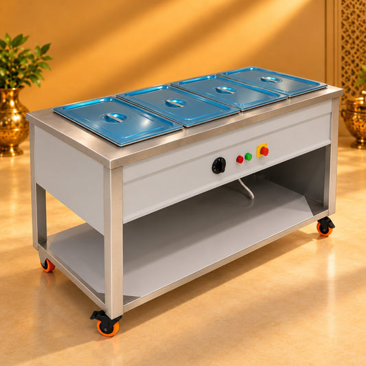 Gurubhai Equipments 4 GN Pan Bain Marie (1/1 Pans) – Hero View