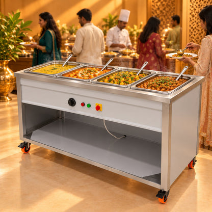 Gurubhai Equipments 4 GN Pan Bain Marie (1/1 Pans) – Real-Life Use