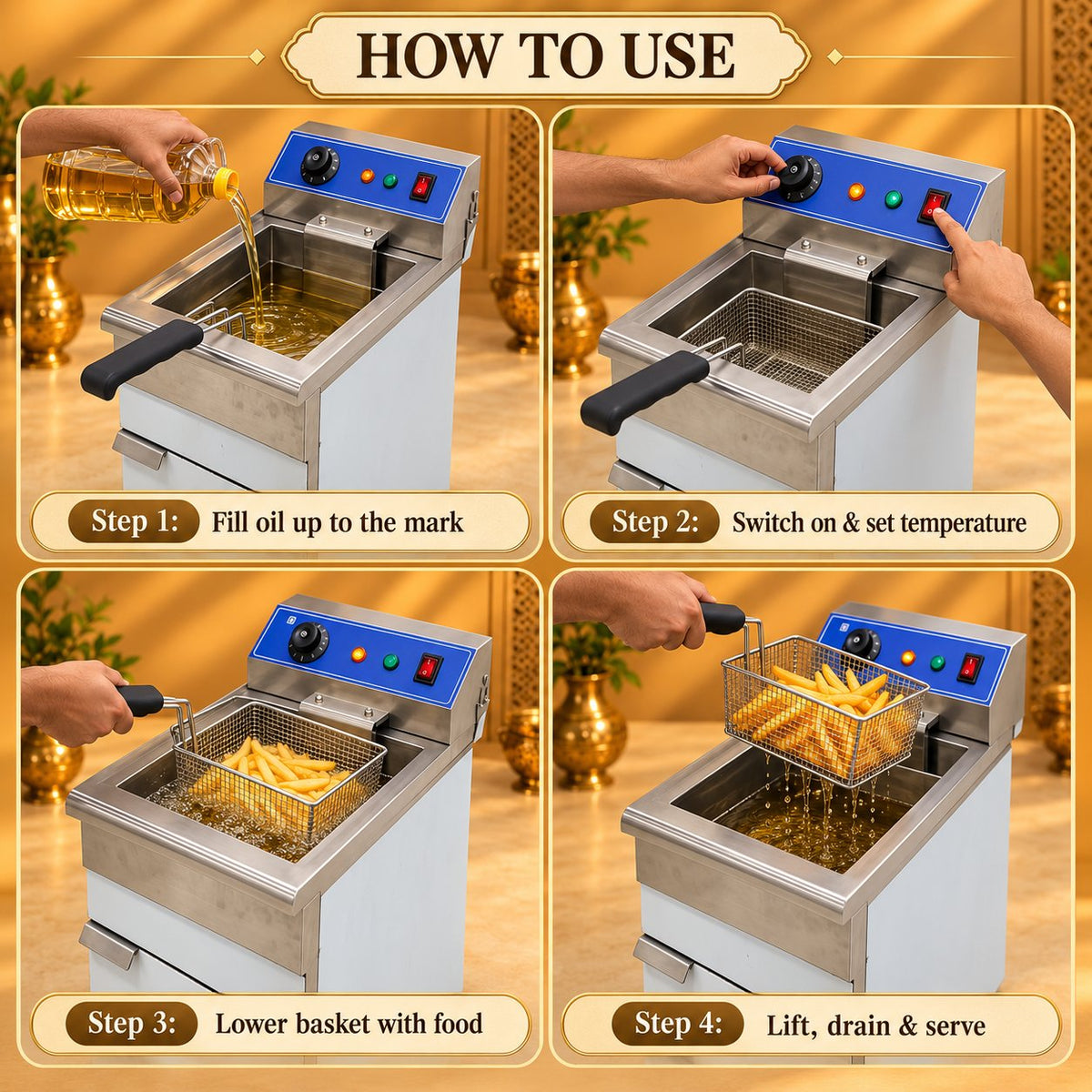 Gurubhai Equipments Fryer With Cabinet – How to Use