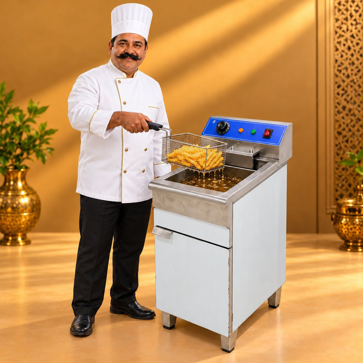 Gurubhai Equipments Fryer With Cabinet – Chef Gurubhai Demo