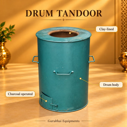 Gurubhai Equipments Drum Tandoor – Dimensions & Specifications
