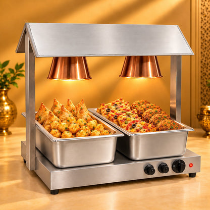 Gurubhai Equipments Double GN Pan Warmer – In Use