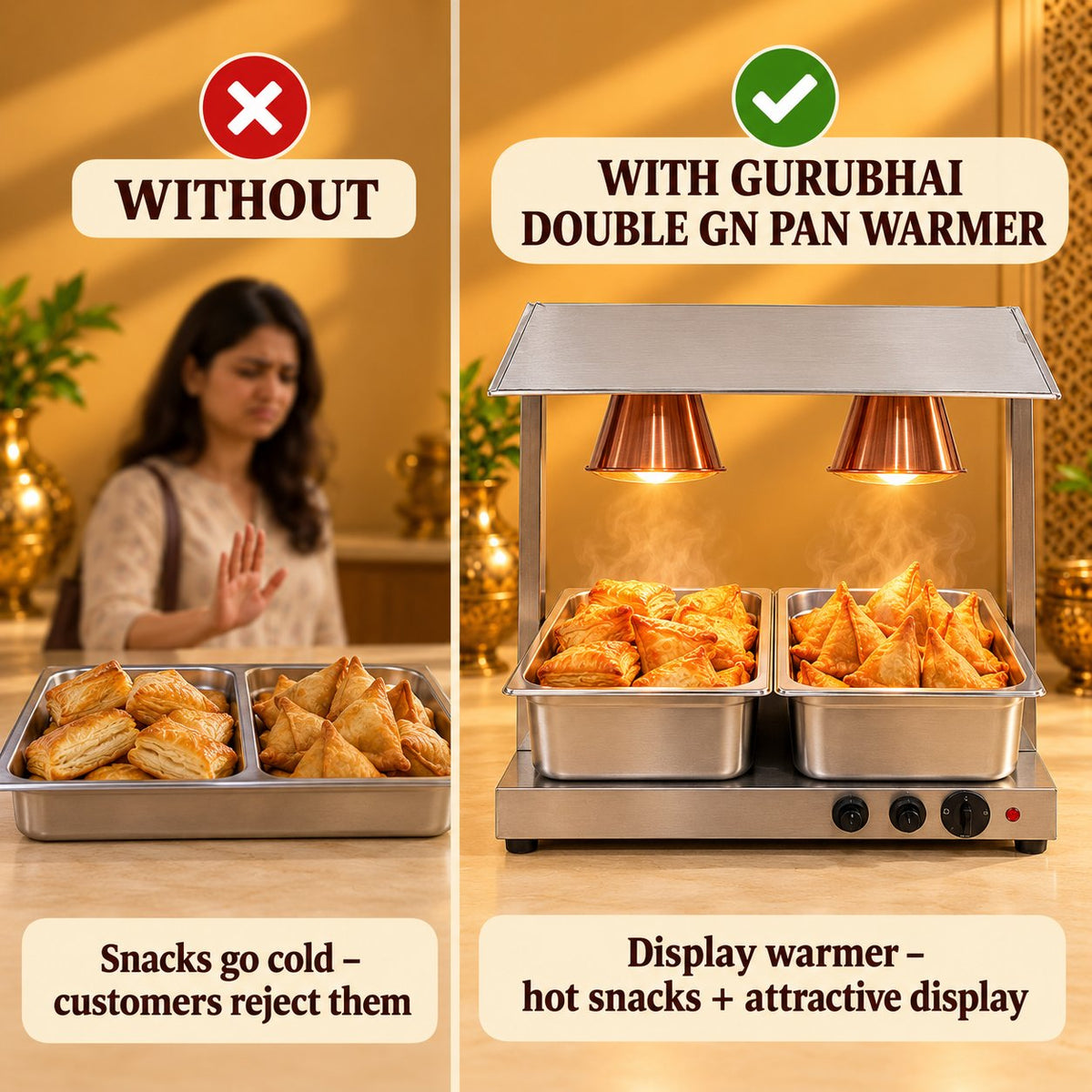 Gurubhai Equipments Double GN Pan Warmer – Why Choose It