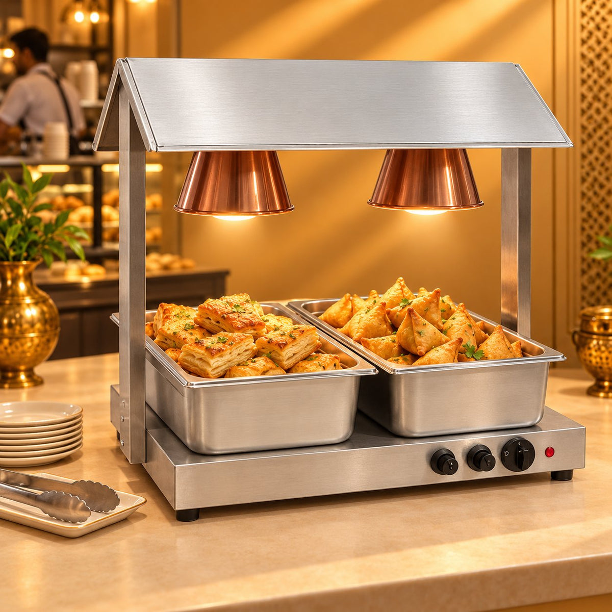 Gurubhai Equipments Double GN Pan Warmer – Real-Life Use