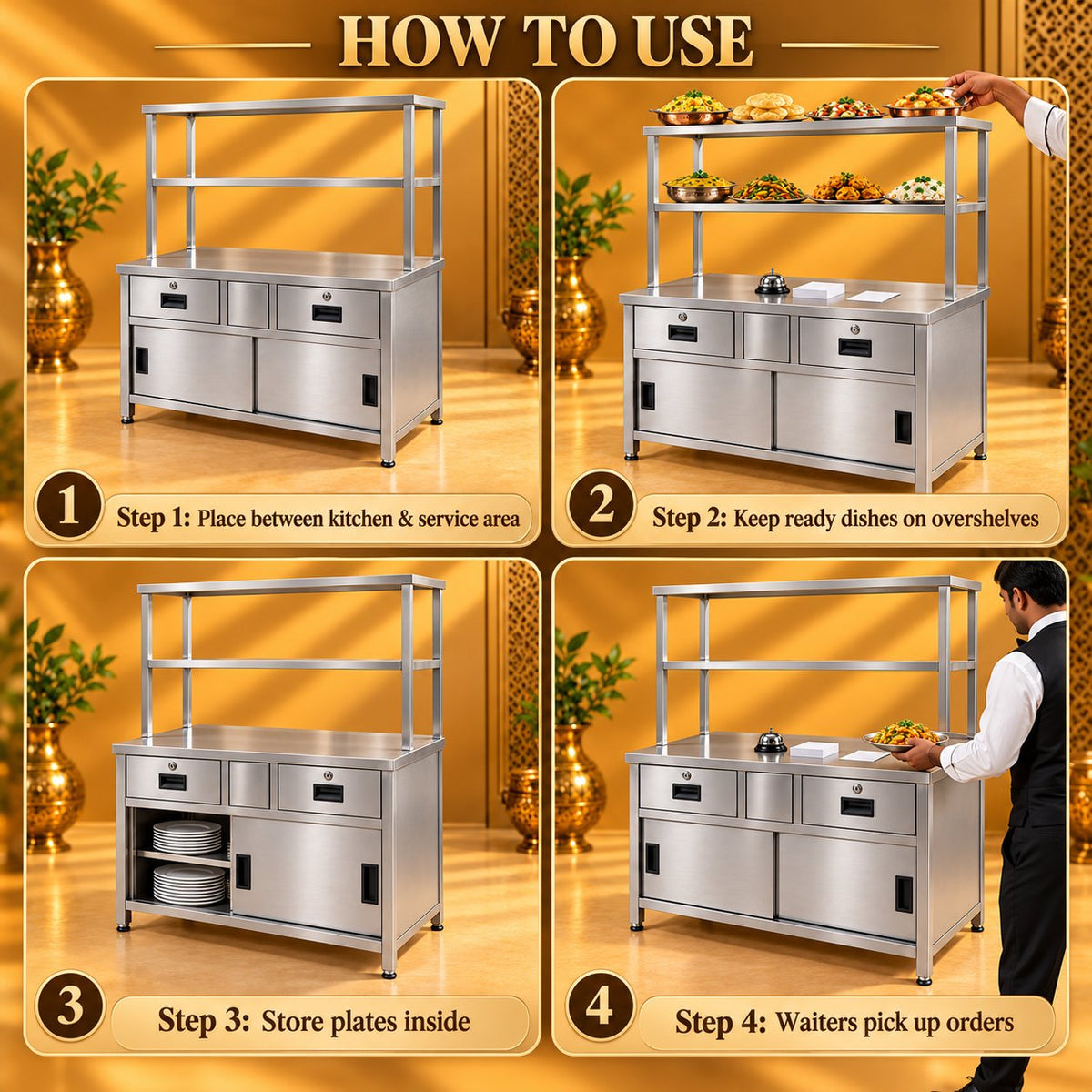 Gurubhai Equipments Pickup Counter With Drawers 36 × 24 – How to Use