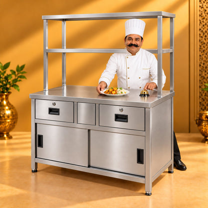 Gurubhai Equipments Pickup Counter With Drawers 36 × 24 – Chef Gurubhai Demo