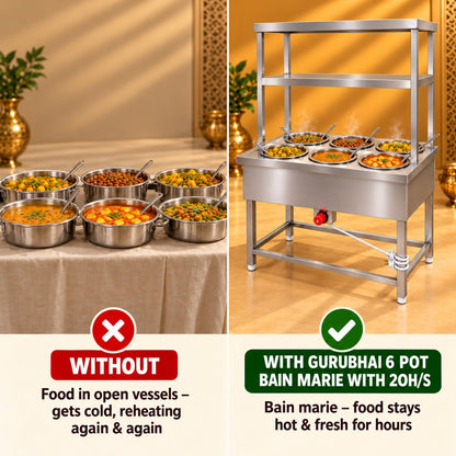 Gurubhai Equipments 6 Pot Bain Marie With 2OH/S – Why Choose It