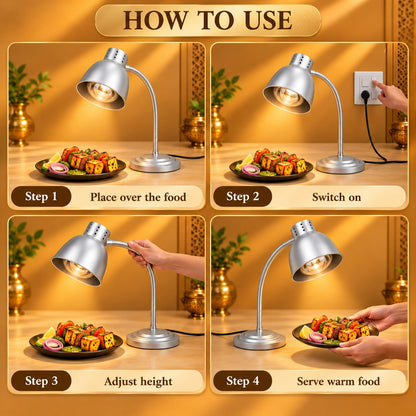 Gurubhai Equipments Food Heat Lamp - Silver – How to Use