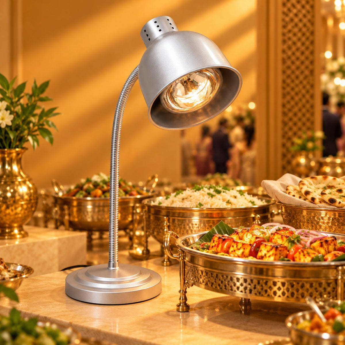 Gurubhai Equipments Food Heat Lamp - Silver – Real-Life Use