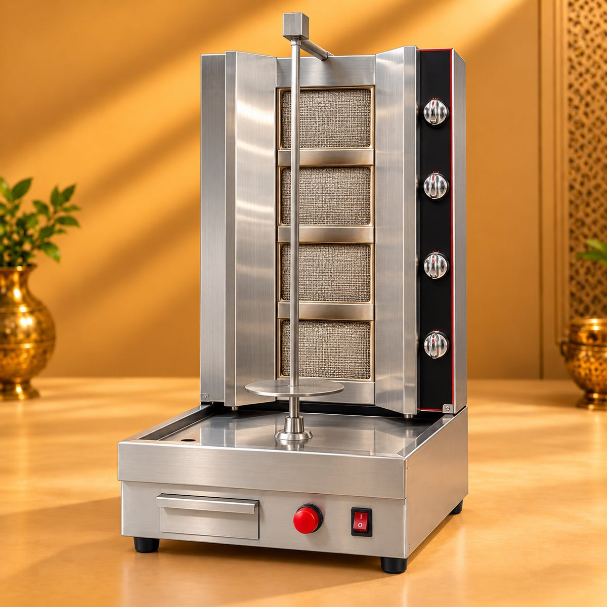 Gurubhai Equipments Importer Shawarma Machine (Electric + Gas) – Hero View