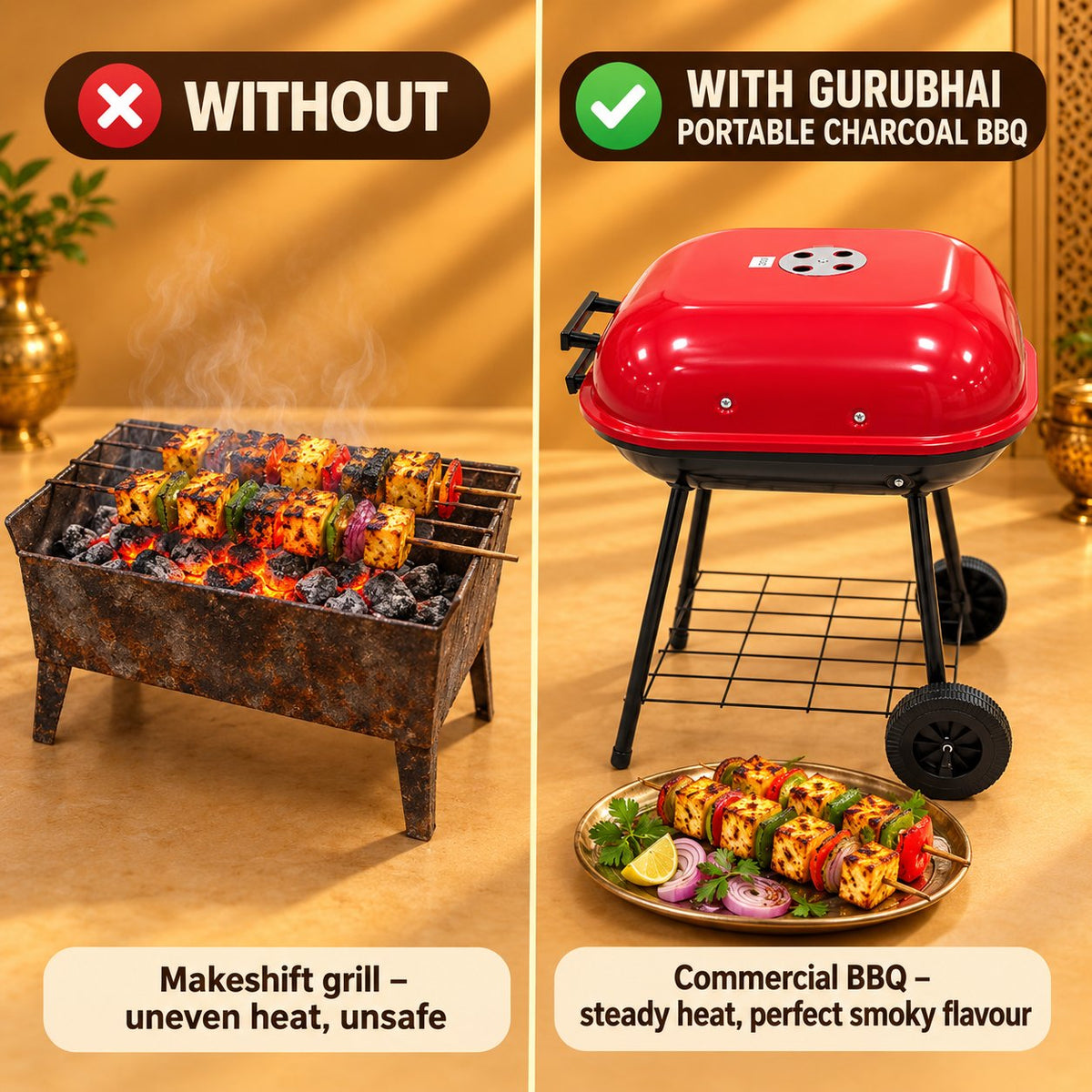 Gurubhai Equipments Portable Charcoal BBQ – Why Choose It