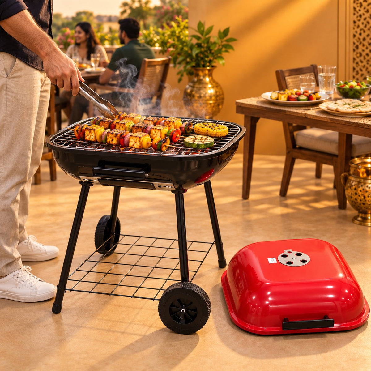Gurubhai Equipments Portable Charcoal BBQ – Real-Life Use