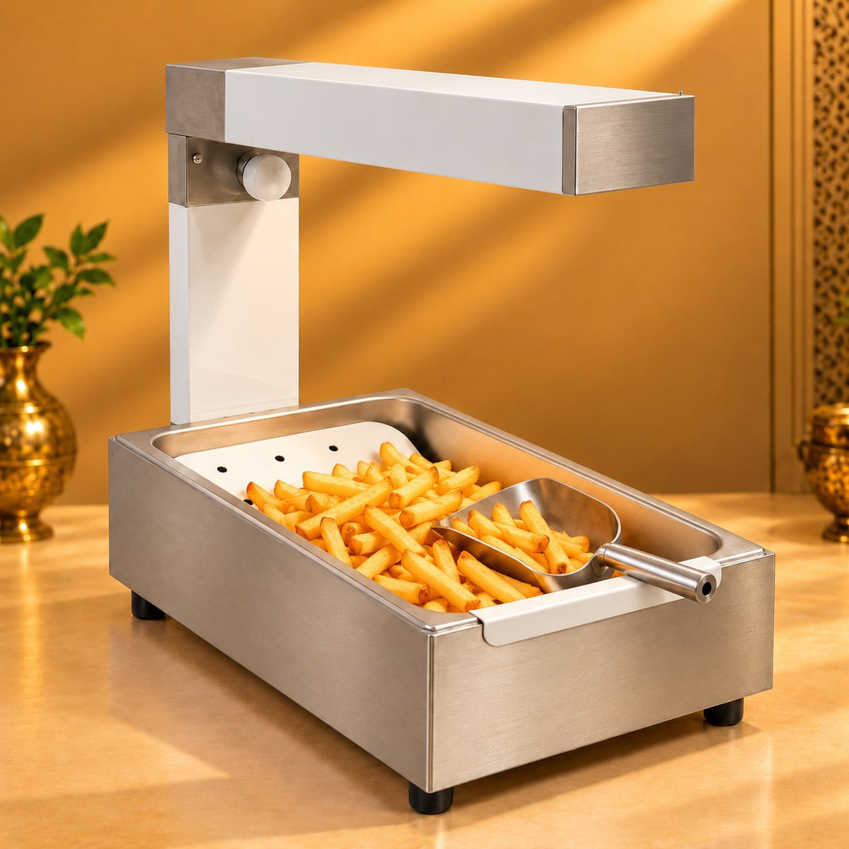 Gurubhai Equipments French Fry Warmer – In Use