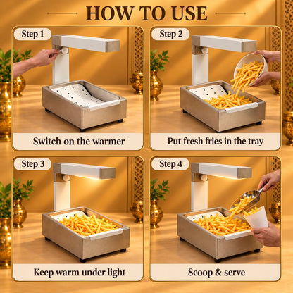 Gurubhai Equipments French Fry Warmer – How to Use