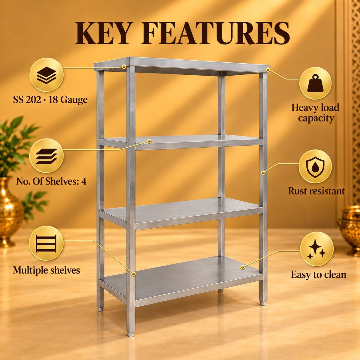 Gurubhai Equipments SS Rack – Key Features