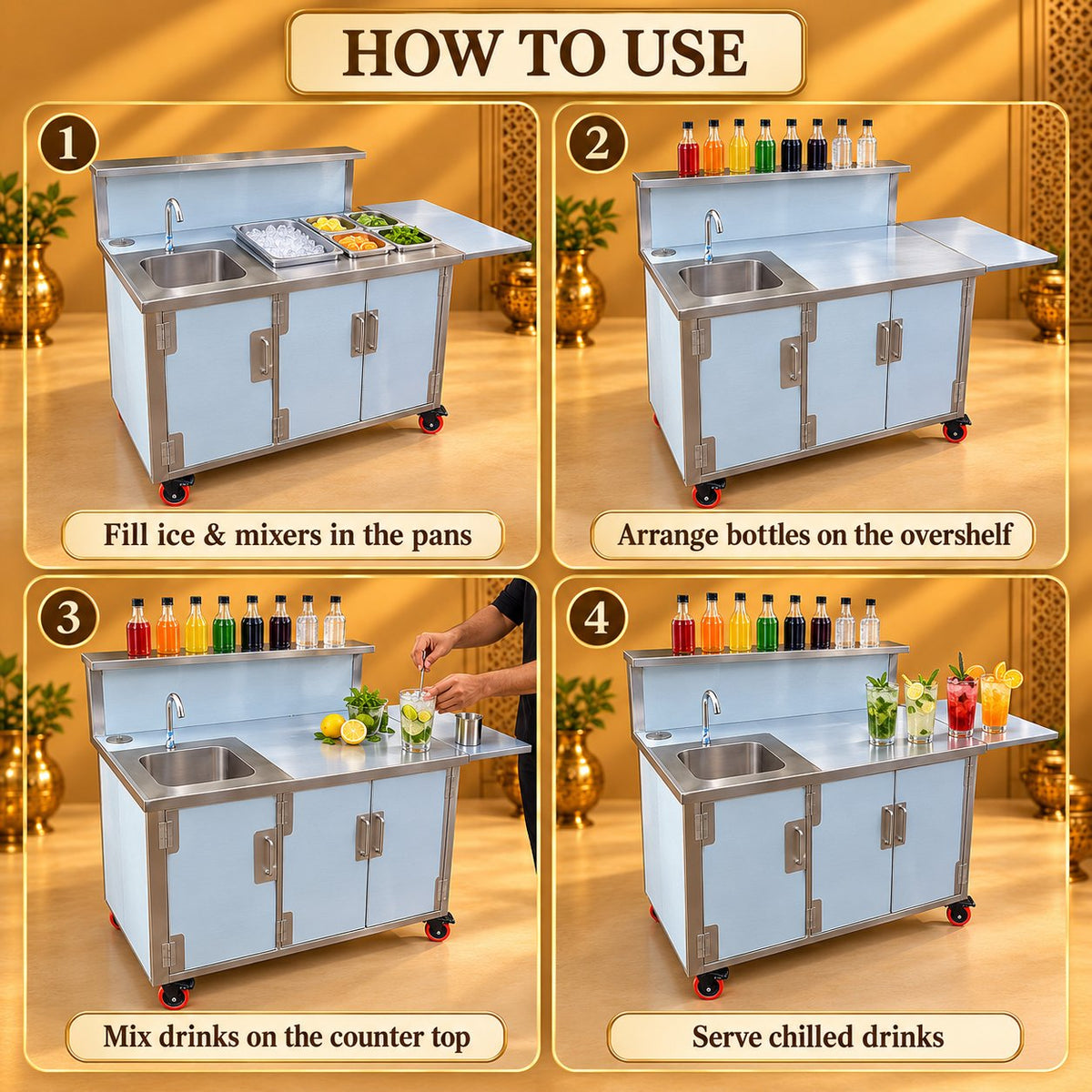 Gurubhai Equipments Soda Counter With Sink Unit – How to Use