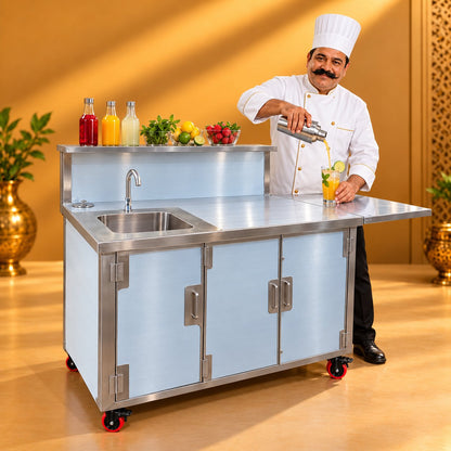 Gurubhai Equipments Soda Counter With Sink Unit – Chef Gurubhai Demo