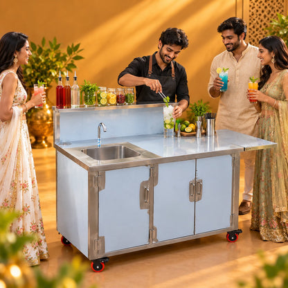 Gurubhai Equipments Soda Counter With Sink Unit – Real-Life Use