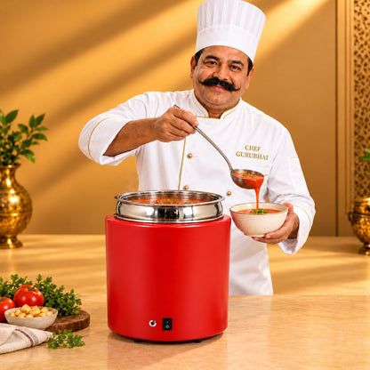 Gurubhai Equipments Soup Tureen - Red – Chef Gurubhai Demo