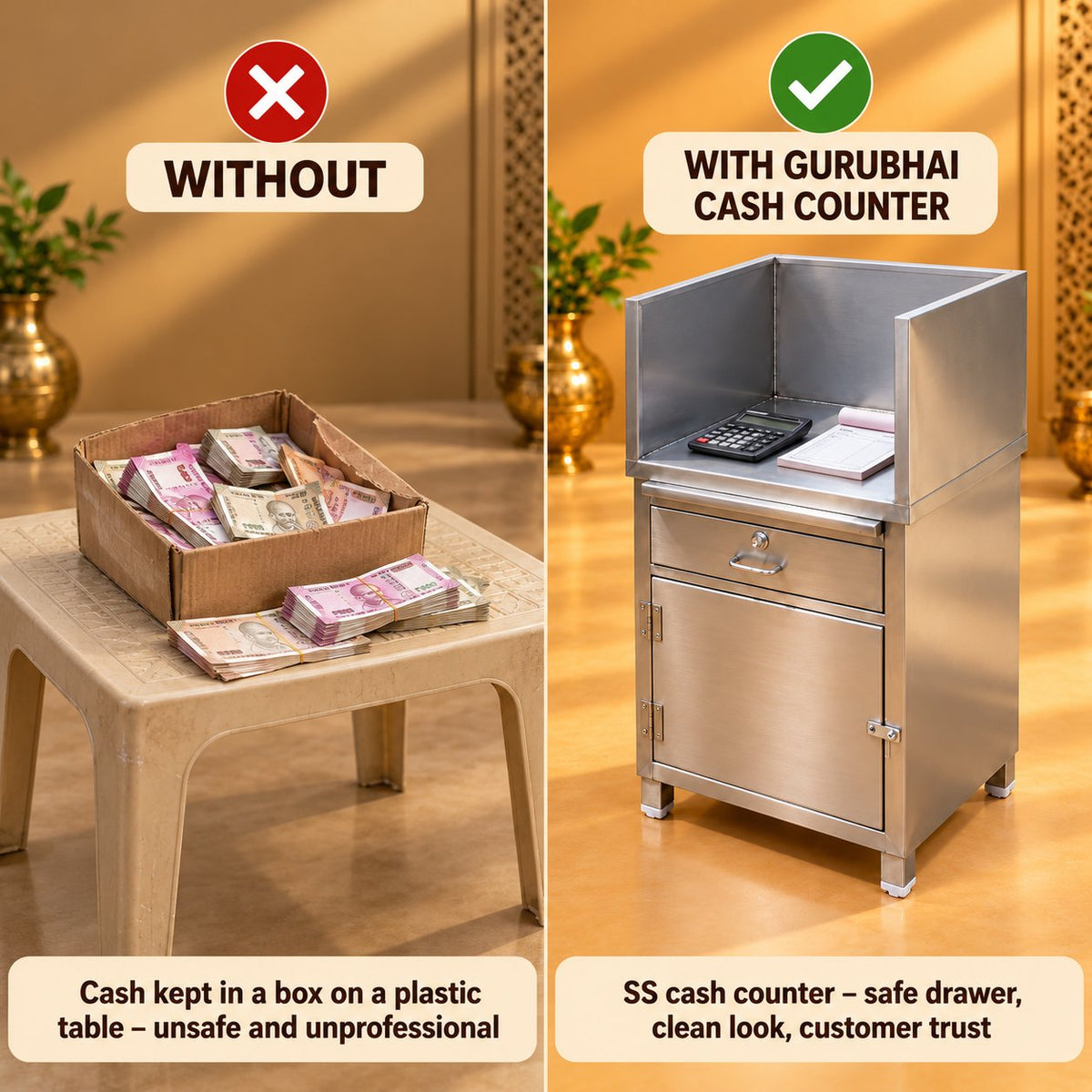 Gurubhai Equipments Cash Counter – Why Choose It