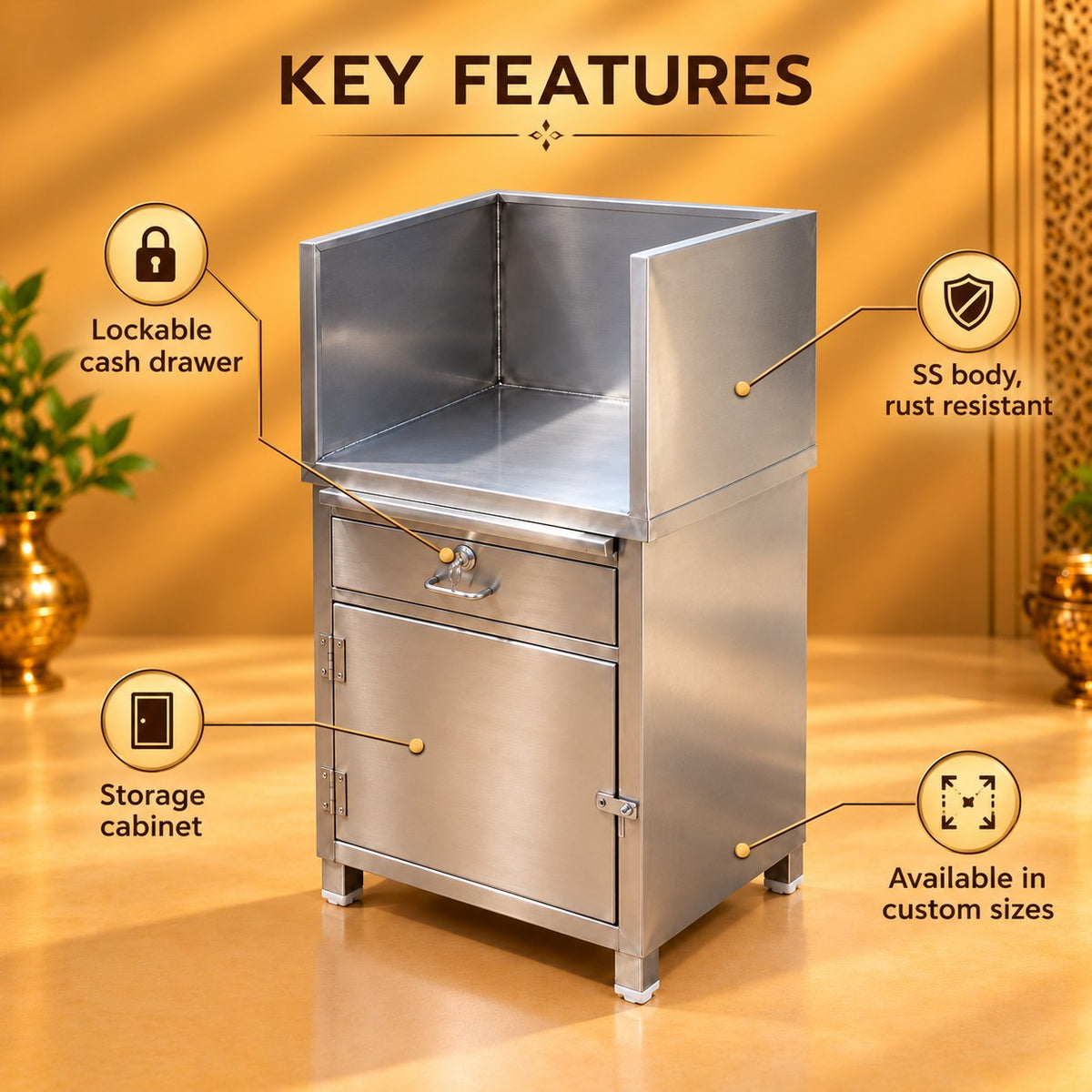 Gurubhai Equipments Cash Counter – Key Features