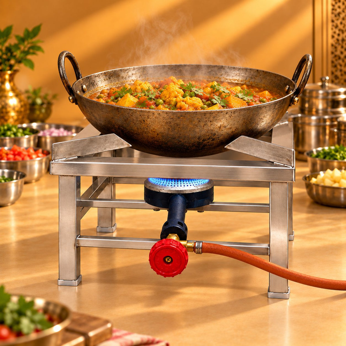 Gurubhai Equipments Square Catering Burner: 18 × 18 – Real-Life Use