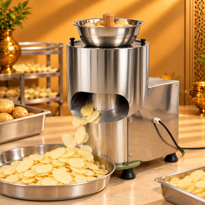 Gurubhai Equipments Potato Slicer 10 Kg – Real-Life Use