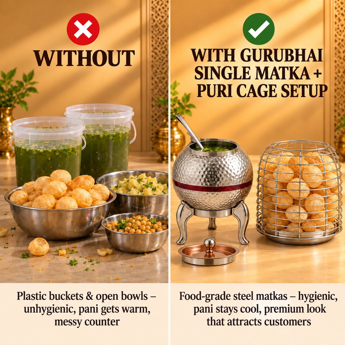 Gurubhai Equipments Single Matka + Puri Cage Setup – Why Choose It