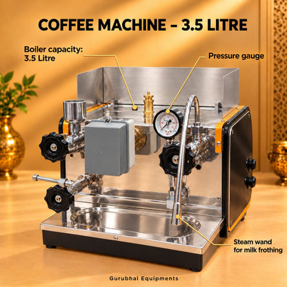 Gurubhai Equipments Coffee Commercial Machine 3.5 Litre – Dimensions & Specifications