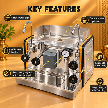 Gurubhai Equipments Coffee Commercial Machine 6.5 Litre – Key Features