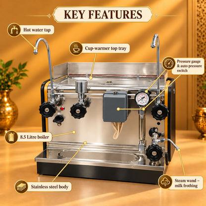 Gurubhai Equipments Coffee Commercial Machine 8.5 Litre – Key Features