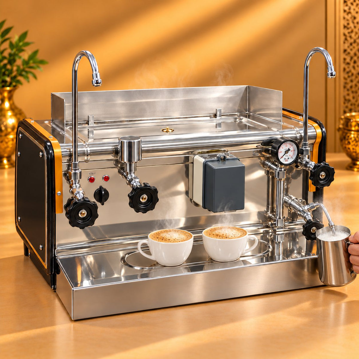 Gurubhai Equipments Coffee Commercial Machine 11 Litre – In Use