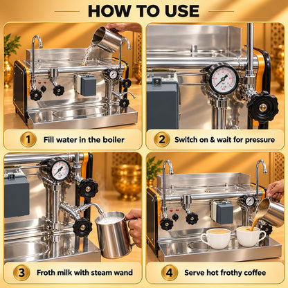 Gurubhai Equipments Coffee Commercial Machine 11 Litre – How to Use
