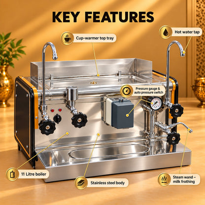 Gurubhai Equipments Coffee Commercial Machine 11 Litre – Key Features