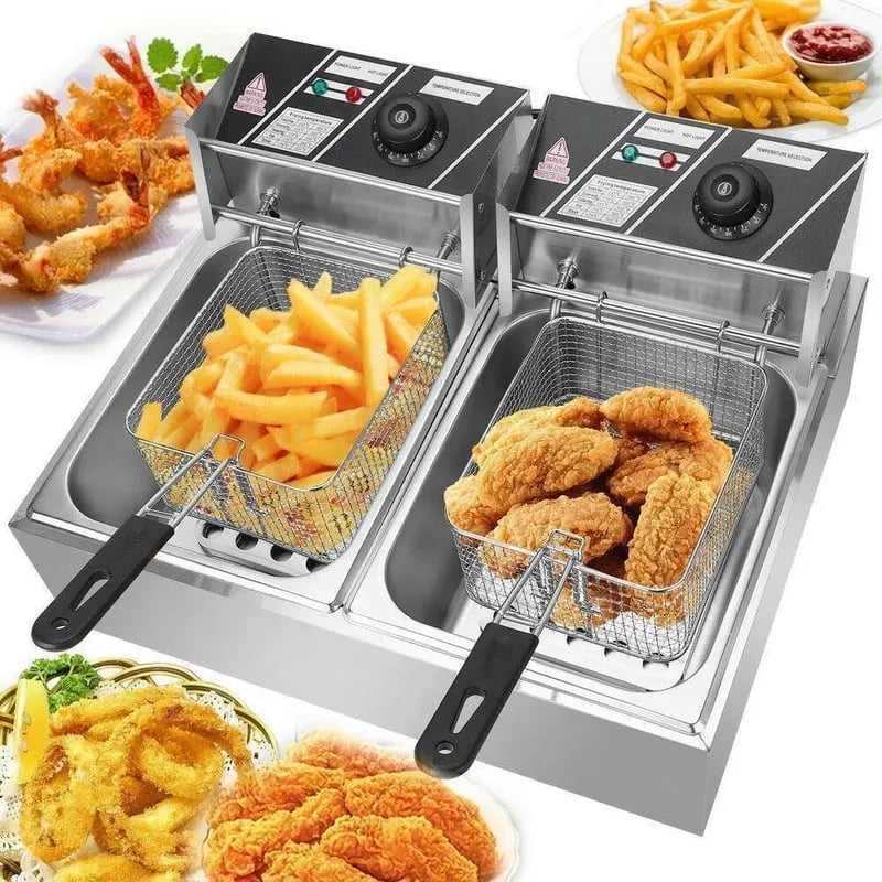 Double Fryer Double Bowl 6+6 Liter