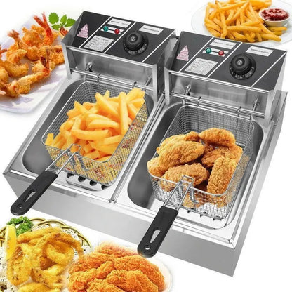 Double Fryer Double Bowl 6+6 Liter