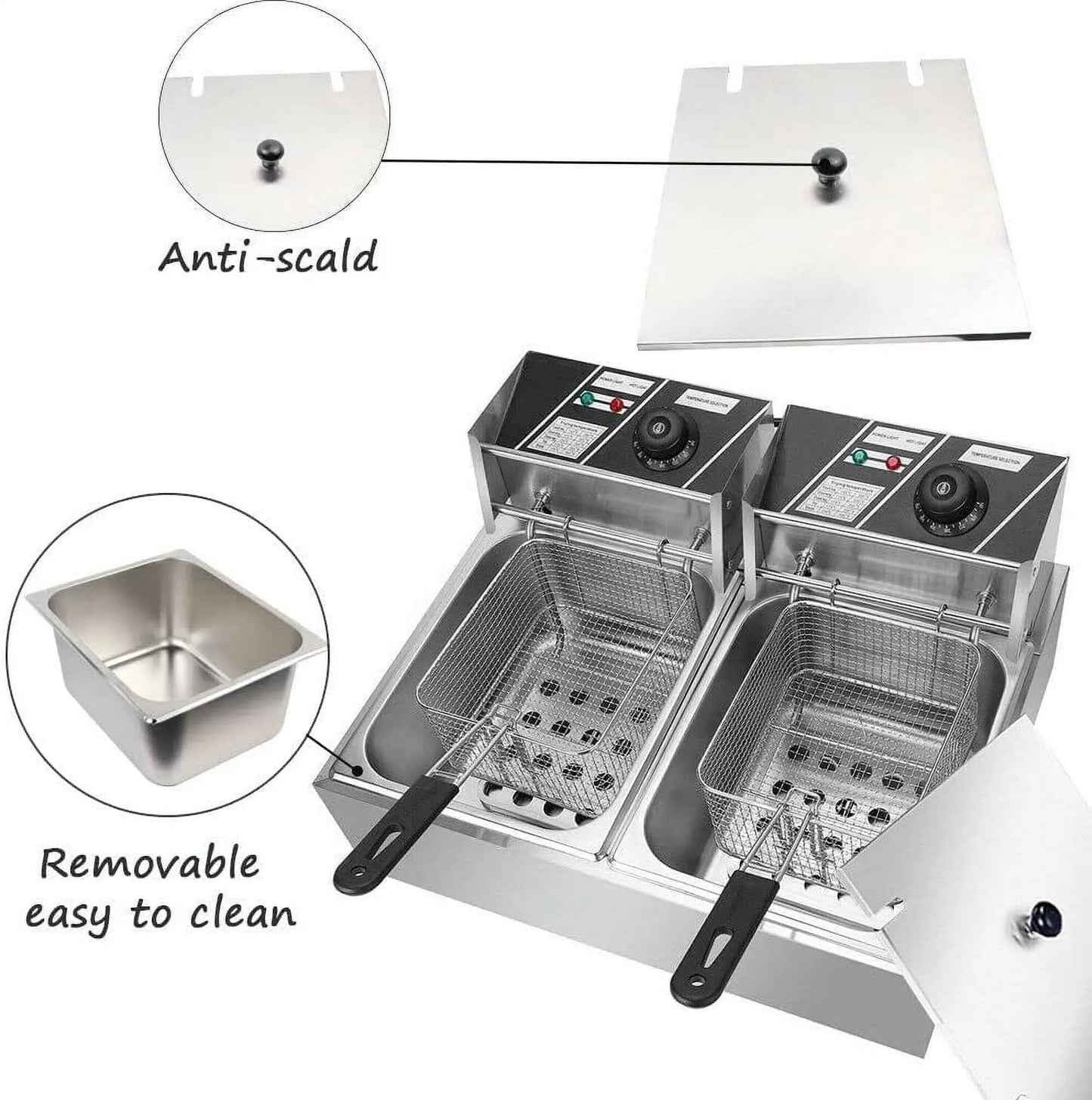 Double Fryer Double Bowl 6+6 Liter