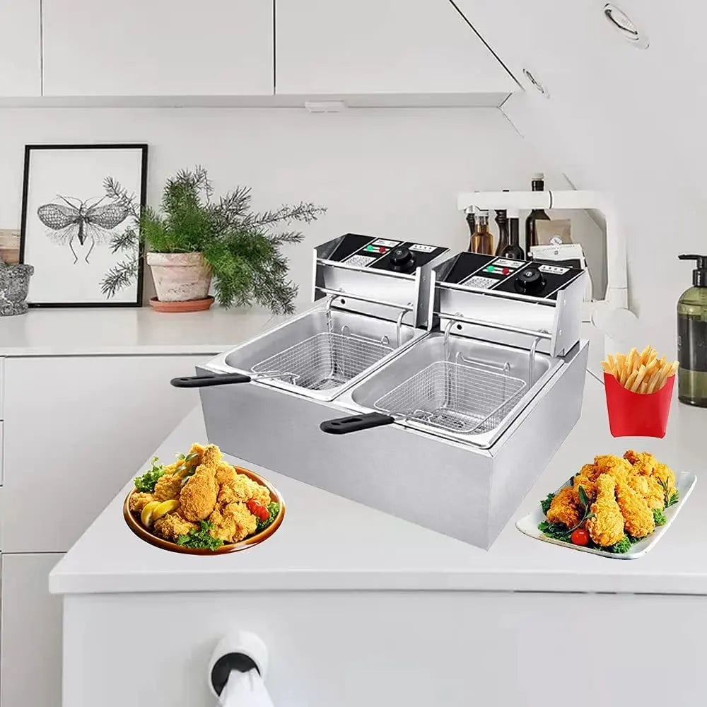 Double Fryer Double Bowl 6+6 Liter