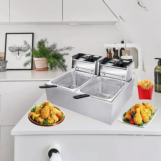 Double Fryer Double Bowl 6+6 Liter