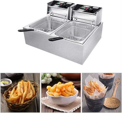 Double Fryer Double Bowl 6+6 Liter