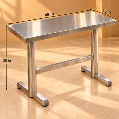 Gurubhai Equipments SS Table – Dimensions
