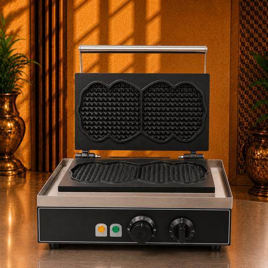 2-Piece Uneven Belgian Waffle Maker