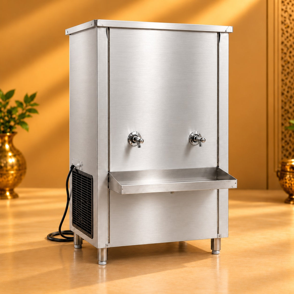 Gurubhai Equipments 200L Commercial Stainless Steel Water Cooler – Hero View