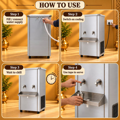 Gurubhai Equipments 80 Ltr Water Cooler – How to Use