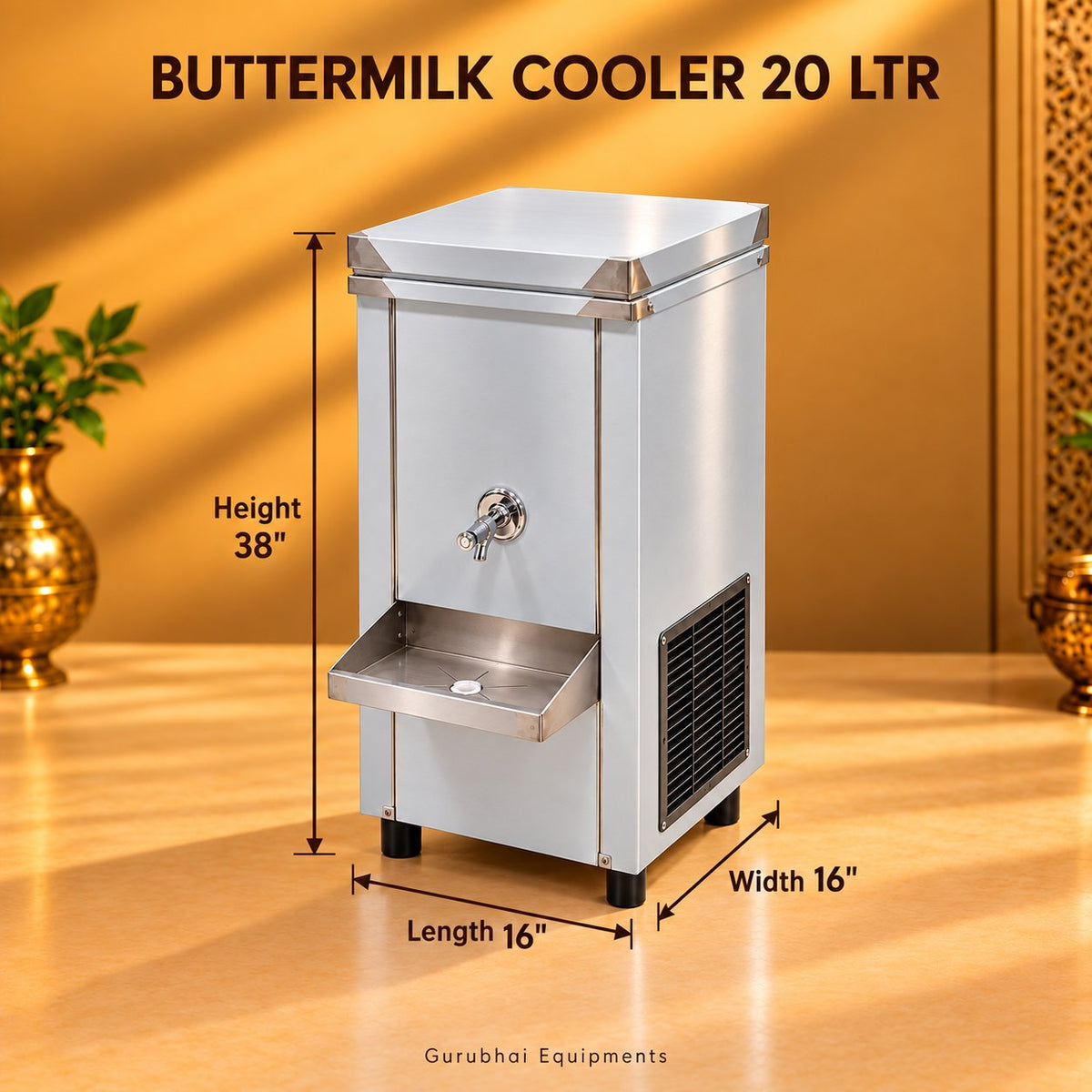 Gurubhai Equipments Buttermilk Cooler 20 Ltr – How to Use