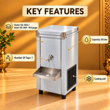 Gurubhai Equipments Buttermilk Cooler 20 Ltr – Chef Gurubhai Demo