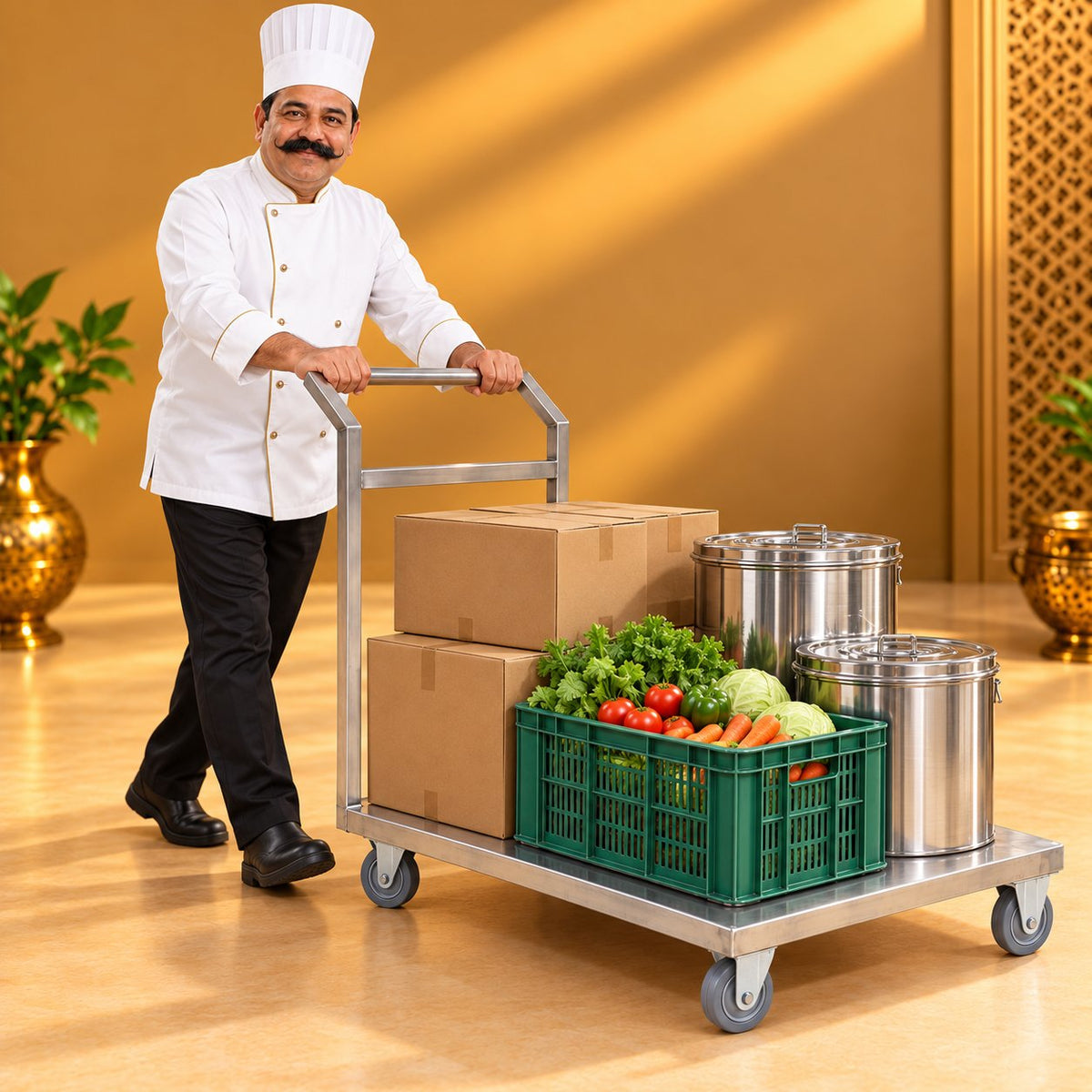 Gurubhai Equipments Goods Trolley – Chef Gurubhai Demo