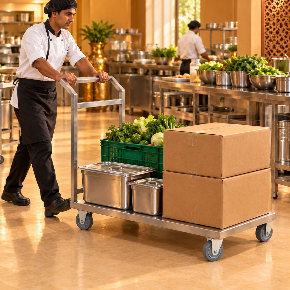 Gurubhai Equipments Goods Trolley – Real-Life Use