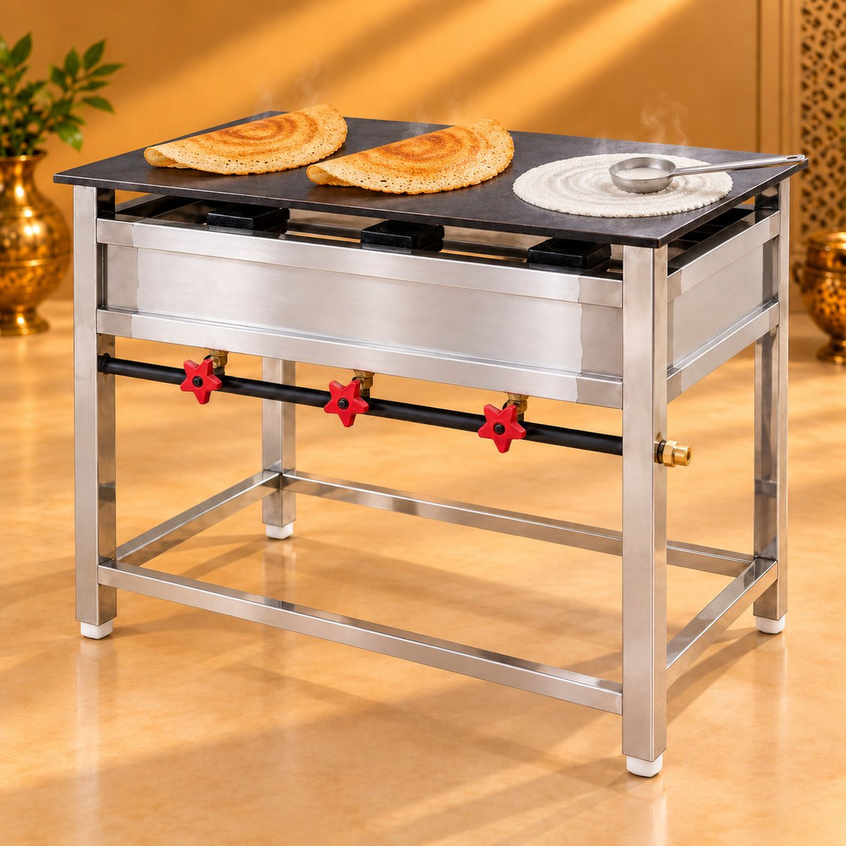 Gurubhai Equipments Standing Dosa Bhatti 36 × 24 – In Use